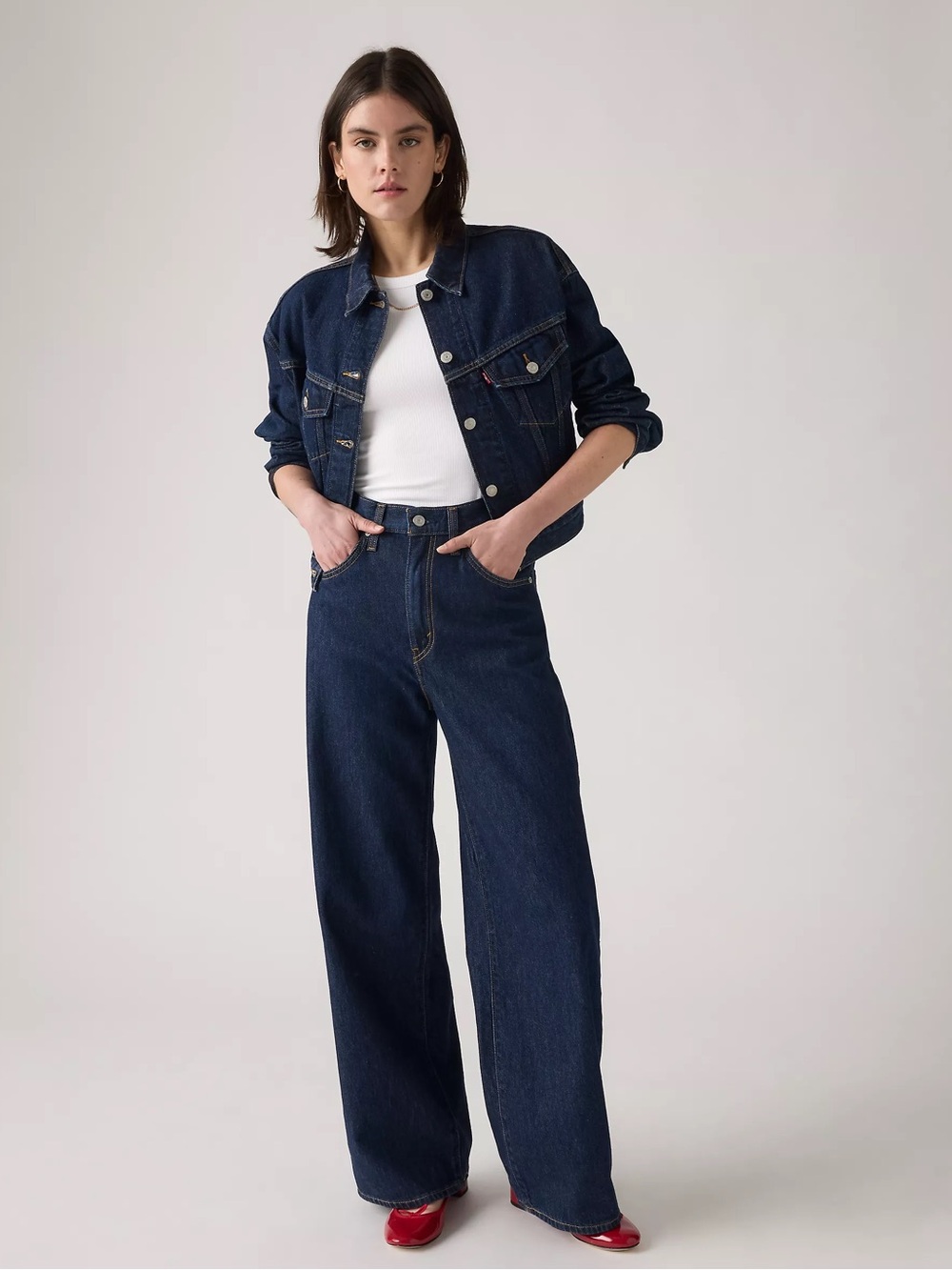 NWT Levi's Reign of the Rinse Dark Wash HR Cinch Baggy Jeans- Women's 29 x 31